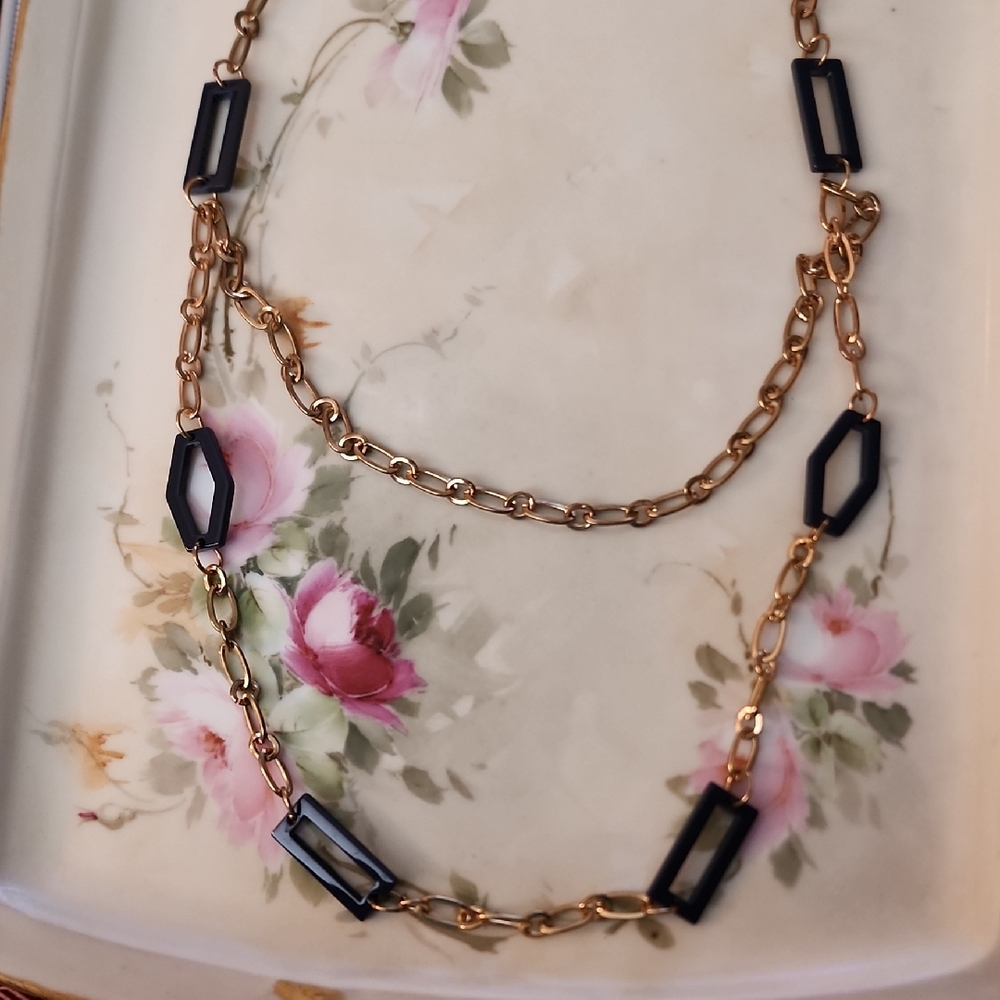 Vintage GEOMETRIC NECKLACE CHAIN